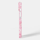 Witte dianthus anjers op bleek roze Case-Mate iPhone case (Achterkant / Links)