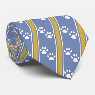Witte Dierenpoot Klauw Prints Team Sport Necktie Stropdas