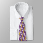 Witte Dierenpoot Prints Team Sport stropdas (Gebonden)