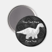 witte dinomagneet magneet (Voorkant / Achterkant)