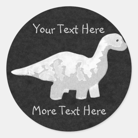 Witte Dinosaurus Stickers (Voorkant)