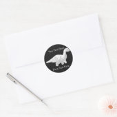 Witte Dinosaurus Stickers (Envelop)