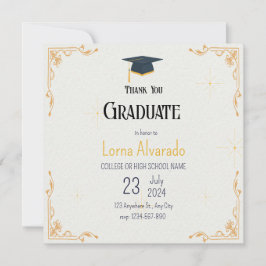 Witte diploma uitnodigingskaart voor de datum save the date