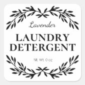 witte DIY wasmiddellabels Vierkante Sticker (Voorkant)