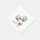 Witte dobbelstenen met kleurrijke Stippen Servet (Hoek)