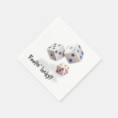 Witte dobbelstenen met kleurrijke Stippen Servet (Hoek)