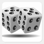 Witte doek vierkante sticker (Voorkant)