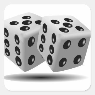 Witte doek vierkante sticker