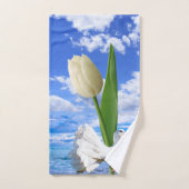 Witte doekjes Tulp Bad Handdoek (Handdoek)