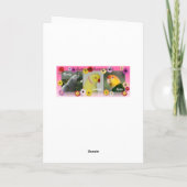 Witte Doen zwellen Caique Vrolijke Kerstmis van de Feestdagen Kaart (Achterkant)