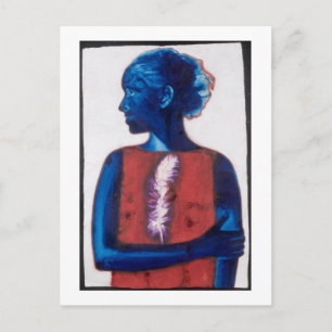 Witte doezelaar briefkaart