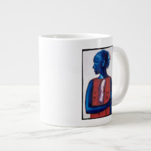 Witte doezelaar grote koffiekop