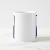Witte doezelaar grote koffiekop (Voorkant)