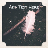 Witte doezelaar in de Bossen Kartonnen Onderzetters (Voorkant)