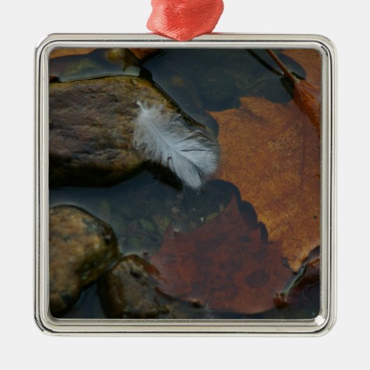 Witte doezelaar metalen ornament (Voorkant)