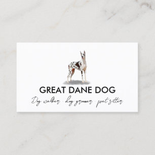 Witte Dog Harlequin Hond Visitekaartje