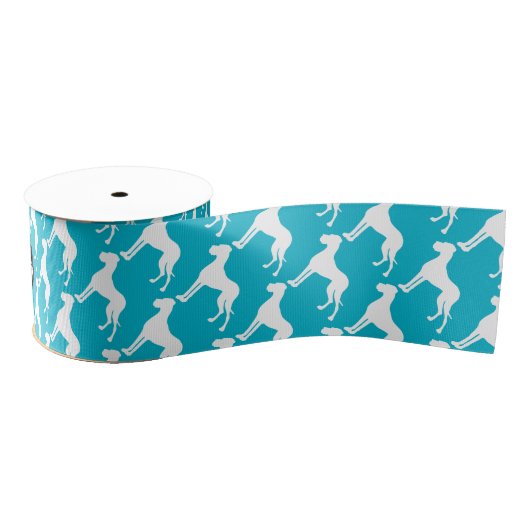 Witte Dogues de Bordeaux Grosgrain Lint (Spoel)
