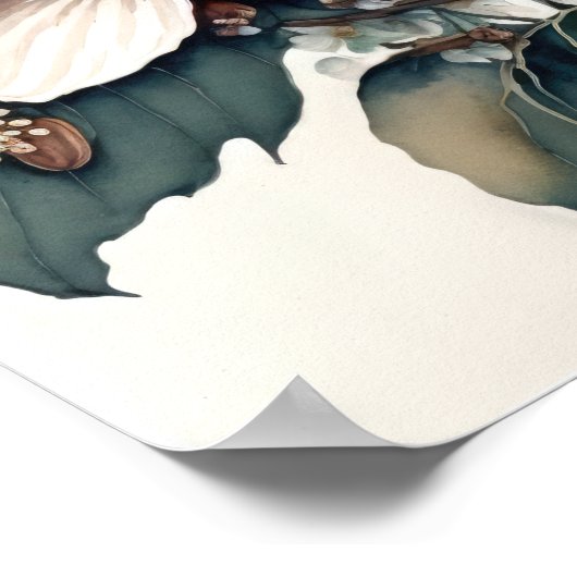 Witte Dogwood Flowers Art Print Poster (Hoek)