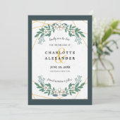 Witte Dogwood Save the Date Aankondiging (Staand voorkant)