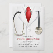 Witte Dokter Jas Modern Verpleegkunde School Afstu Kaart (Voorkant)