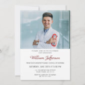 Witte Dokter Jas Modern Verpleegkunde School Afstu Kaart (Achterkant)