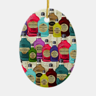 Witte dokters Magische Potie Apothecaire Tonic Fle Keramisch Ornament