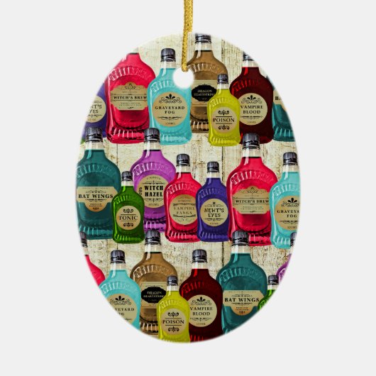 Witte dokters Magische Potie Apothecaire Tonic Fle Keramisch Ornament (Voorkant)