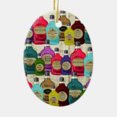 Witte dokters Magische Potie Apothecaire Tonic Fle Keramisch Ornament (Achterkant)