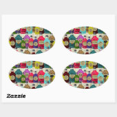 Witte dokters Magische Potie Apothecaire Tonic Fle Ovale Sticker (Vel)