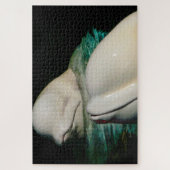 Witte dolfijnen legpuzzel (Verticaal)