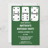 Witte Dominosen met zwarte Stippen Groen Kaart (Voorkant)