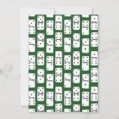 Witte Dominosen met zwarte Stippen Groen Kaart (Achterkant)