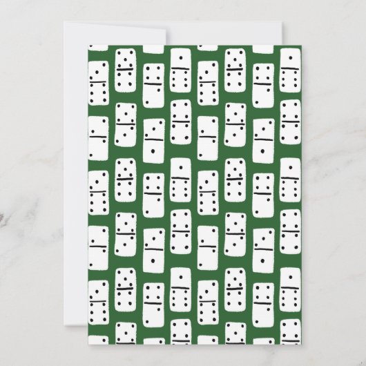 Witte Dominosen met zwarte Stippen Groen Kaart (Achterkant)