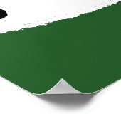 Witte Dominosen met zwarte Stippen op groen Poster (Hoek)