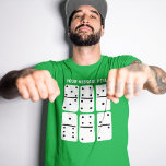 Witte Dominosen met zwarte Stippen op maat T-shirt<br><div class="desc">Voeg uw eigen douanebericht aan creëer het perfecte gepersonaliseerde grafische t-shirt toe. Dit T-shirt bevat eenvoudige,  handgetekende illustraties van witte kleuren met zwarte stippen en afdrukken.</div>