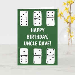 Witte Dominosen over Groen Gepersonaliseerd Kaart