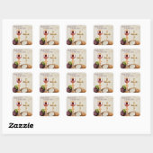 Witte Donderdag Eucharistie Kelk Goede Week Vierkante Sticker (Vel)