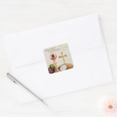Witte Donderdag Eucharistie Kelk Goede Week Vierkante Sticker (Envelop)