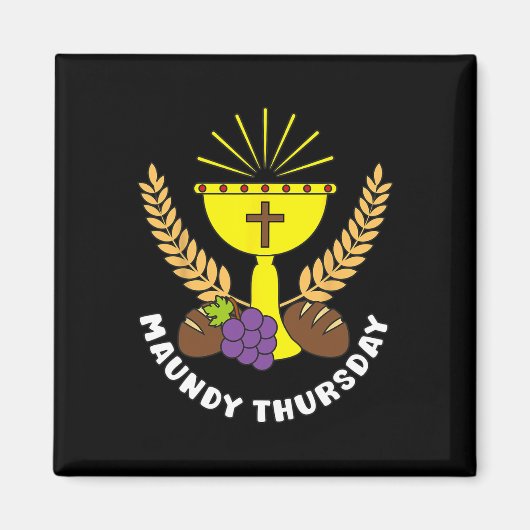 Witte Donderdag Heilige Week Pasen Christelijk Kru Magneet (Voorkant)