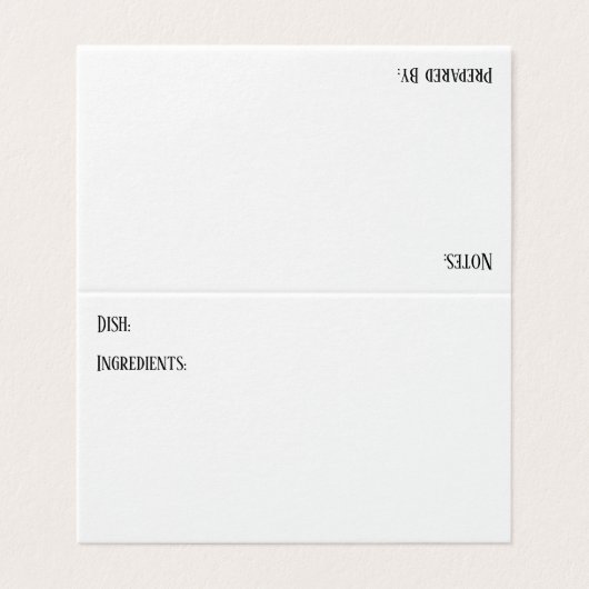 Witte, donkerbruine houten Kaarten (Buitenkant ongevouwen)