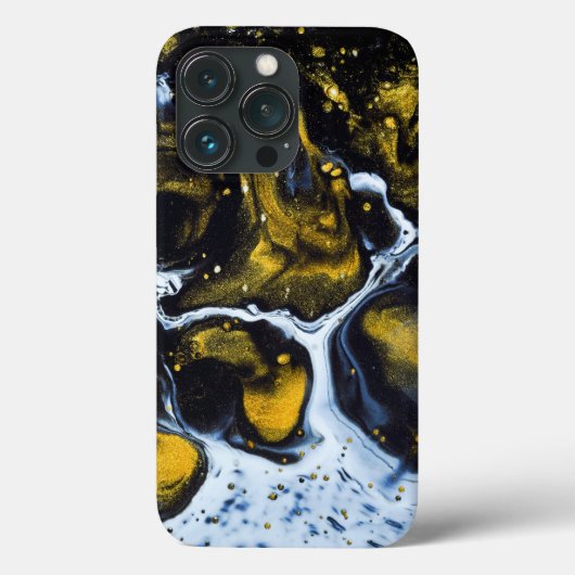 Witte donkere gouden vloeibare achtergrond iphone Case-Mate iPhone case (Achterkant)