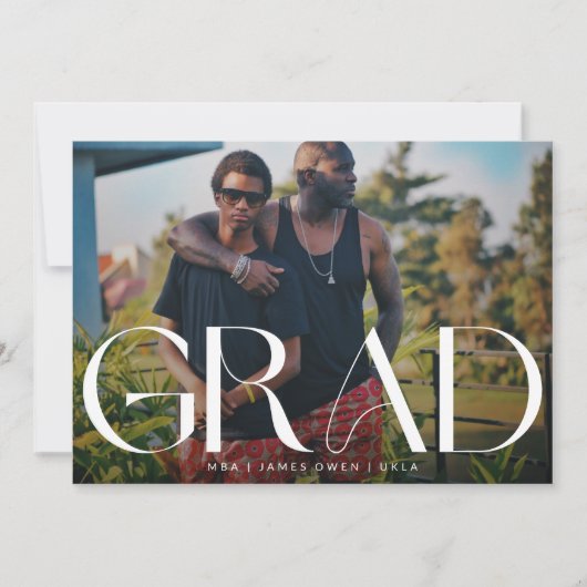 Witte donkere overlay | Moderne foto-eenheid Aankondiging (Voorkant)