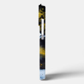 Witte donkergoudvloeistof achtergrond Case-Mate iPhone case (Achterkant / Links)