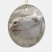 Witte Donkey uit Oostenrijk en Hongarije Keramisch Ornament (Links)