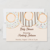 Witte Donut Delight Baby Shower Kaart (Voorkant)