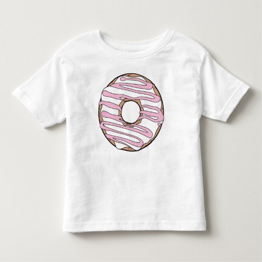 Witte donut, donut, chocolade, vorst, ijs kinder shirts (Voorkant)