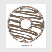 Witte Donut, Doughnut, Chocolade, Icen, Bevroren Sticker (Vel)