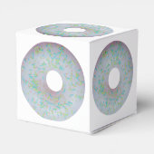 Witte donut met sproeiers bedankdoosjes (Achterkant)