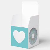 Witte donut met sproeiers bedankdoosjes (Geopend)