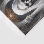 Witte dood gotich non - Dame van schedels Tissuepapier (Detail)